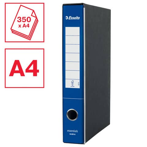 Registratore protocollo Esselte Essentials G74 23x33 cm dorso 5 cm blu - 390774050